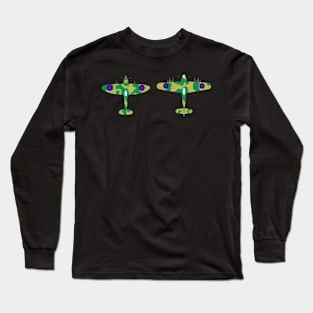 Spitfire and Hurricane Victory in Europe Print Long Sleeve T-Shirt